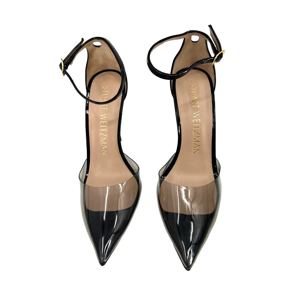 Stuart Weitzman PVC Black Patent Leather Heels Size 7 - Picture 4 of 7
